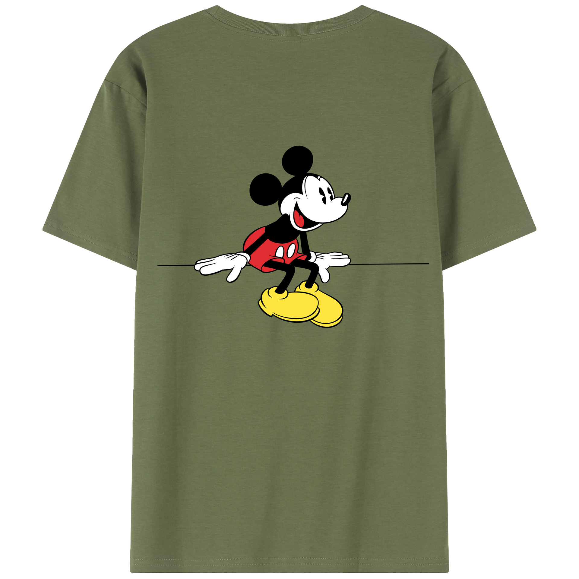（画像用） ミッキーマウス Mickey Mouse 綿100％半袖Tシャツ（背面プリント）